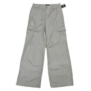 Forever 21-NWT Khaki Cargo Wide Leg Pants Size Large Comfort Fit